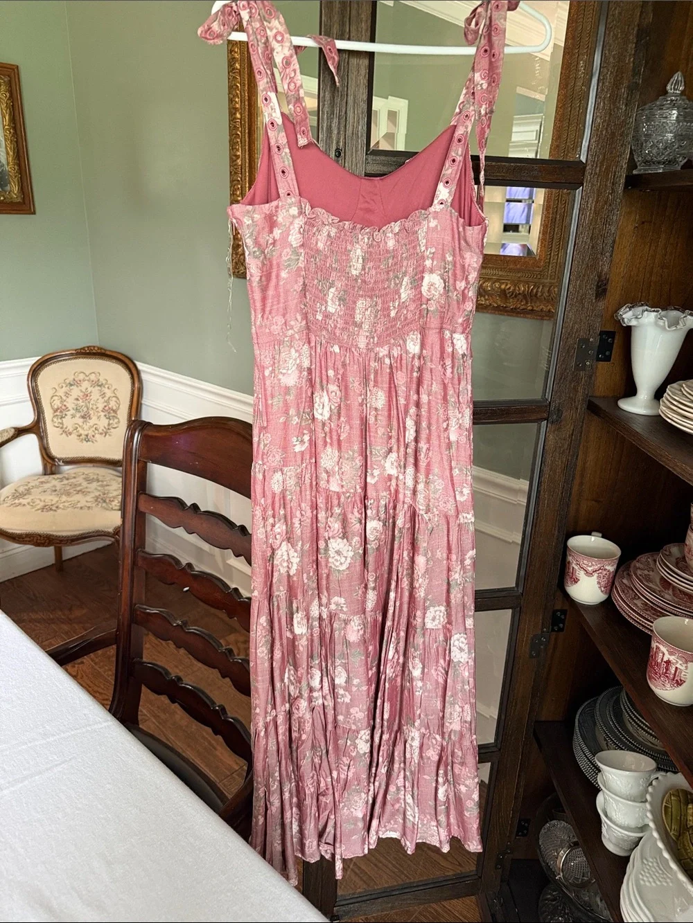 Altar’s State Size M Pink Floral Tie-Strap - Picture 2 of 6